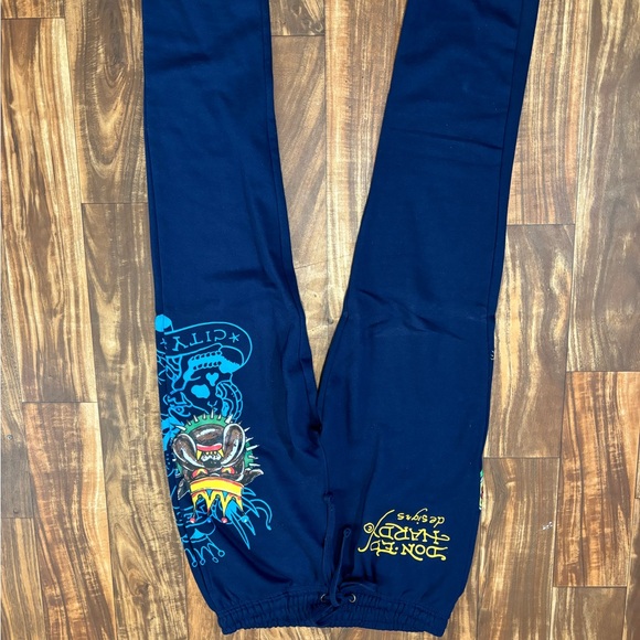 Ed Hardy Kids Dark Blue Graphic Sweatpants - Picture 7 of 12